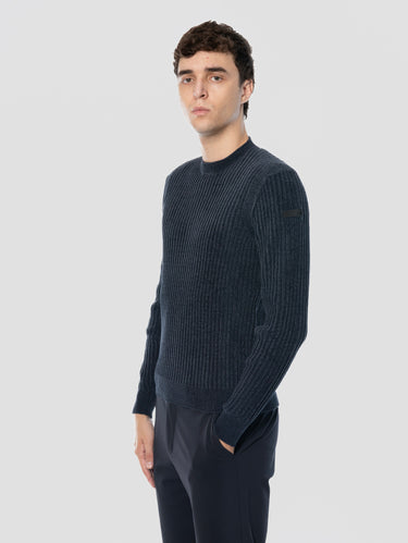 Maglia Girocollo in Ciniglia a Costa Blu