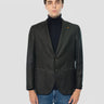 LATORRE-Giacca Spinata in Lana Vergine Verde-TRYME Shop
