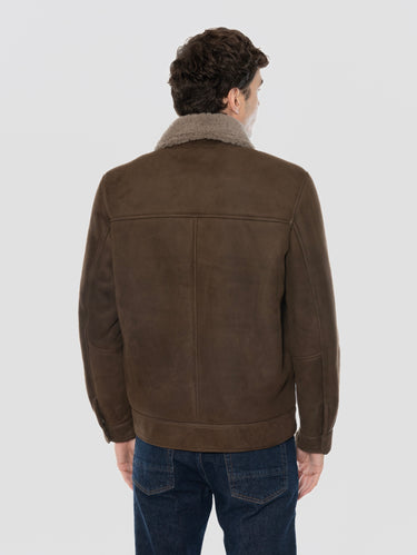 Giaccone Brunelleschi in Shearling Tortora
