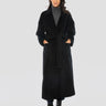 BRERAS MILANO-Cappotto Lungo in Lana con Rever a Lancia Nero-TRYME Shop