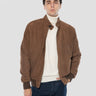 VOLFAGLI-Bomber in Scamociato con Imbottitura Buccio Tortora-TRYME Shop
