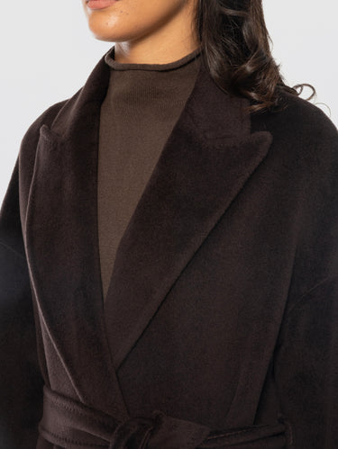 Cappotto Lungo in Lana con Rever a Lancia Moro