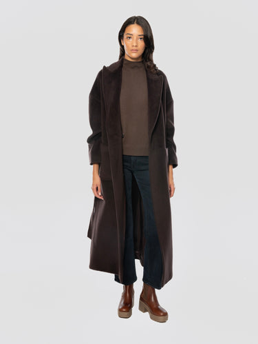 Cappotto Lungo in Lana con Rever a Lancia Moro