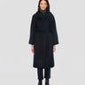 PALTò-Cappotto Lungo in Lana con Cintura Blu Navy-TRYME Shop