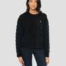 RALPH LAUREN-Maglia Linea Dritta a Trecce in Cashmere Nero-TRYME Shop