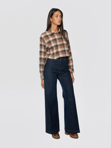 Jeans Flare in Denim Stretch Beaton Blu