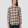 P.A.R.O.S.H.-Camicia a Quadri in Flanella con Strass Marrone-TRYME Shop