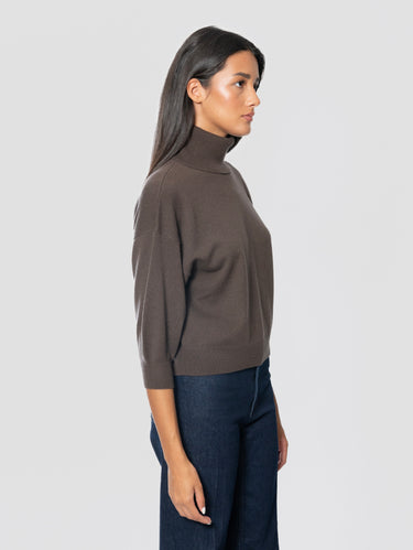 Maglia Collo Alto Cropped Testa di Moro
