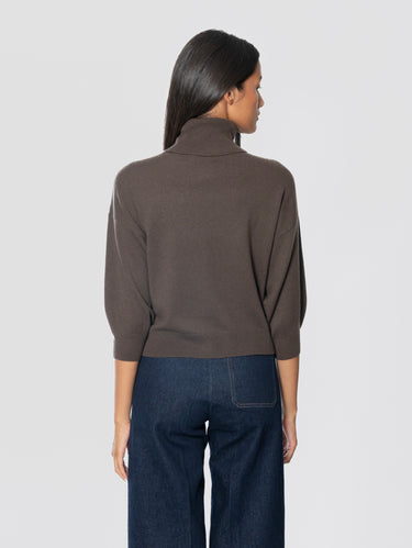 Maglia Collo Alto Cropped Testa di Moro