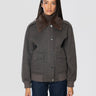P.A.R.O.S.H.-Bomber Pilot in Lana con Colletto in Pelliccia Marrone-TRYME Shop