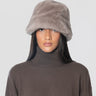 P.A.R.O.S.H.-Cappello Bucket in Ecopelliccia Grigio-TRYME Shop