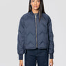 ERMANNO FIRENZE-Bomber in Nylon con Piuma D'oca Blu Profondo-TRYME Shop