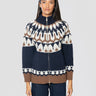 ERMANNO FIRENZE-Cardigan Jaquard Stile Norvegese Multicolor-TRYME Shop