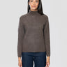 MAX MARA MM-Maglione Dolcevita in Cashmere Spazzolato Testa di Moro-TRYME Shop