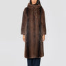 ERMANNO FIRENZE-Ecopelliccia Lunga con Cappuccio Moro-TRYME Shop