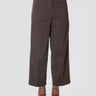 MAX MARA MM-Pantaloni in Raso di Cotone Stretch Testa di Moro-TRYME Shop