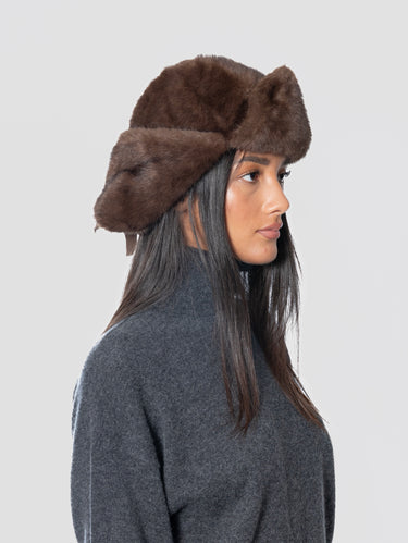 Cappello Colbacco in Ecopelliccia Marrone