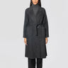ERMANNO FIRENZE-Cappotto lungo Doppiopetto Diagonale Antracite-TRYME Shop