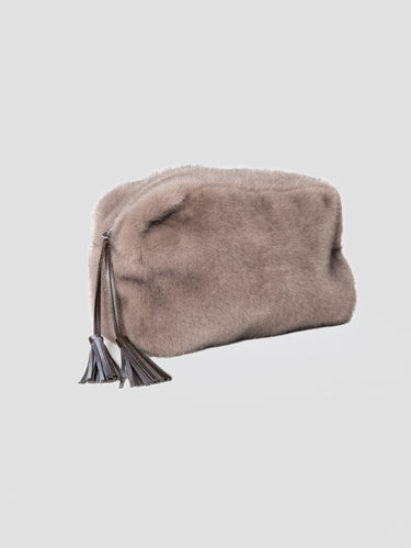 Pochette in Ecopelliccia Grigia