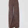 MOTHER-Jeans Gamba Larga e Vita Alta Marrone-TRYME Shop