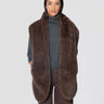 P.A.R.O.S.H.-Stola in Ecopelliccia Marrone-TRYME Shop
