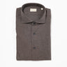 XACUS-Camicia in Flanella di Cotone Marrone-TRYME Shop