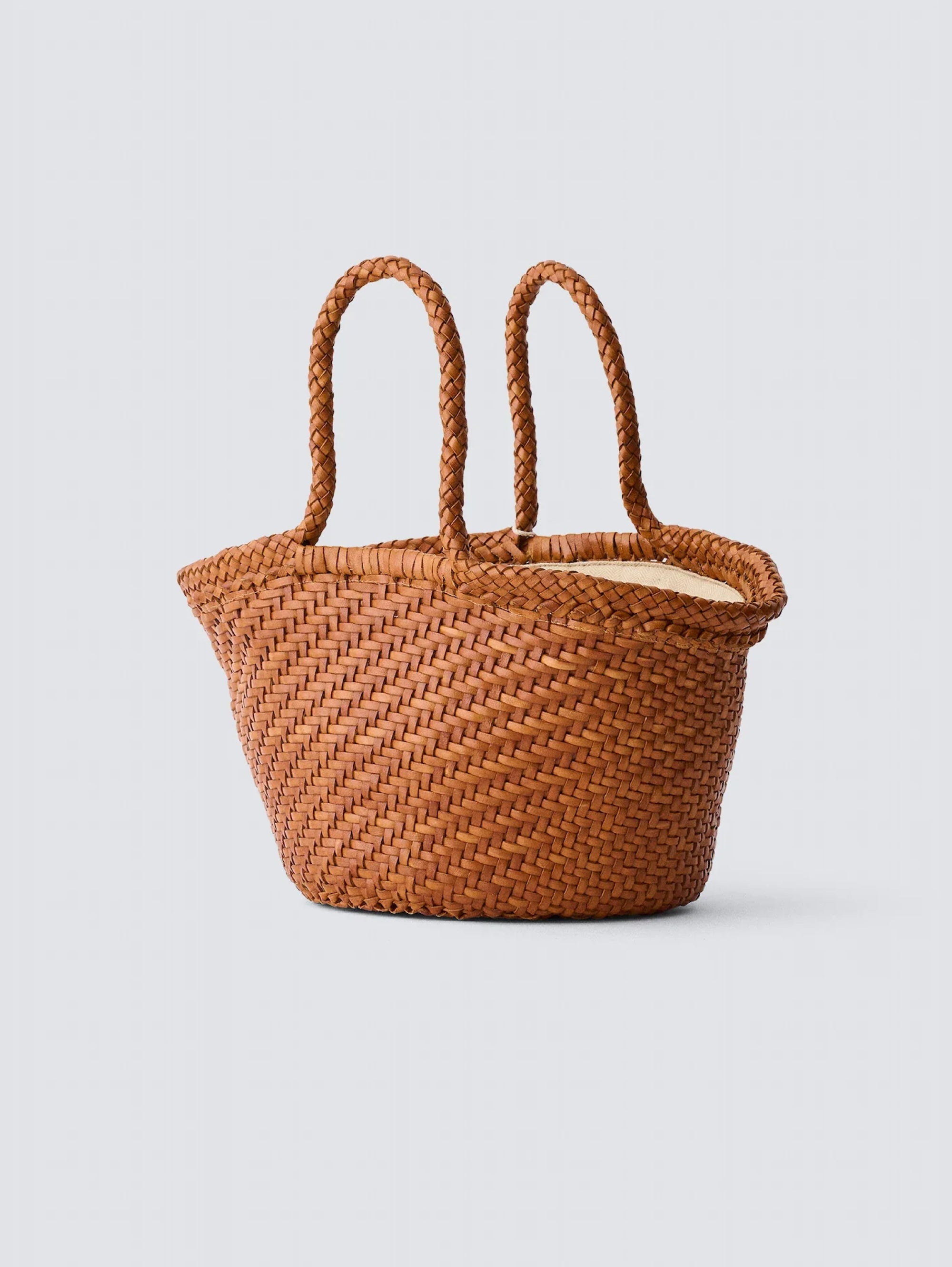 Martha Brown Leather Basket Bag