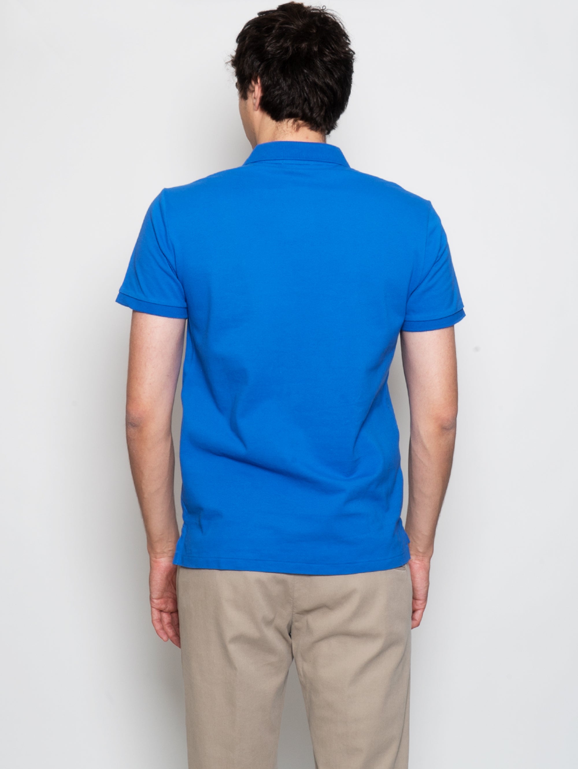 Poloshirt aus Piqué Slim Fit Blau Royal