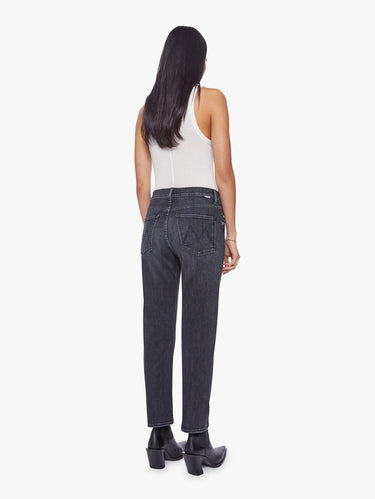Schwarze Jeans mit mittlerer Taille und Knöchellänge
