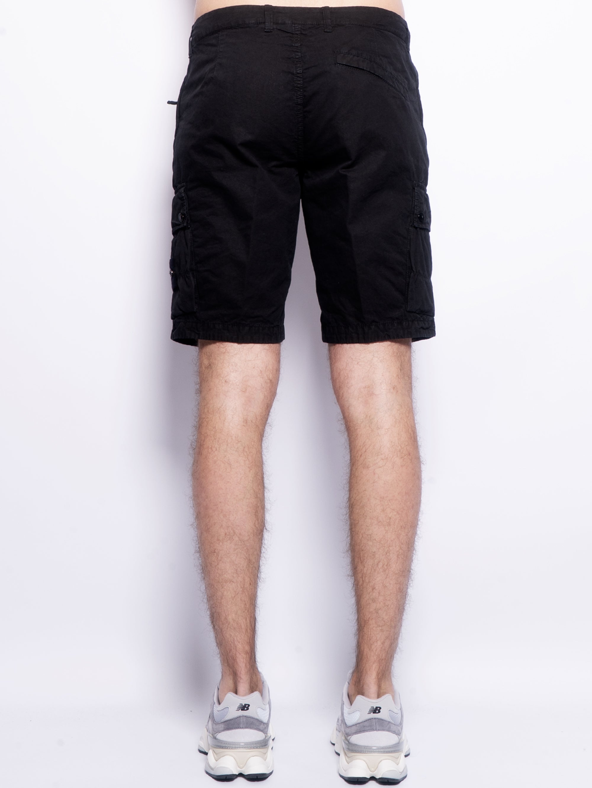 Cargo Bermuda shorts with Old Black treatment