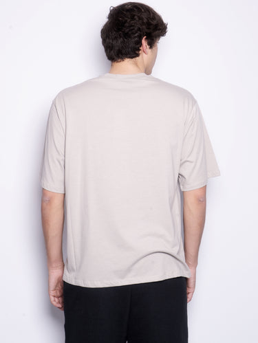 T-shirt met frontlogo grijs