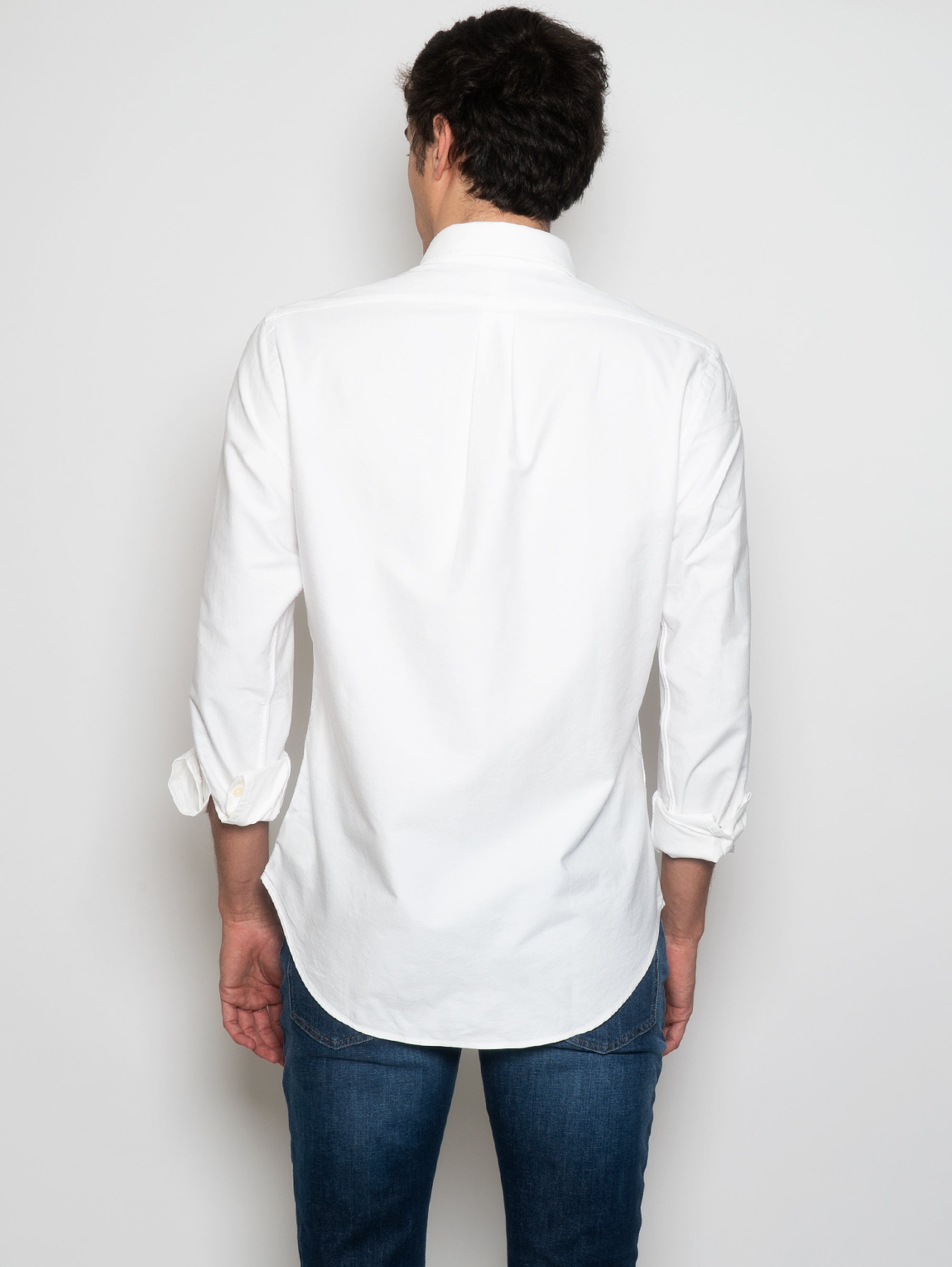 White Slim Fit Oxford Shirt