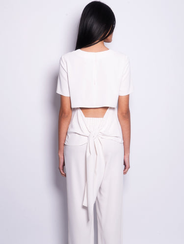 Bluse mit Cut-Out-Detail Creme