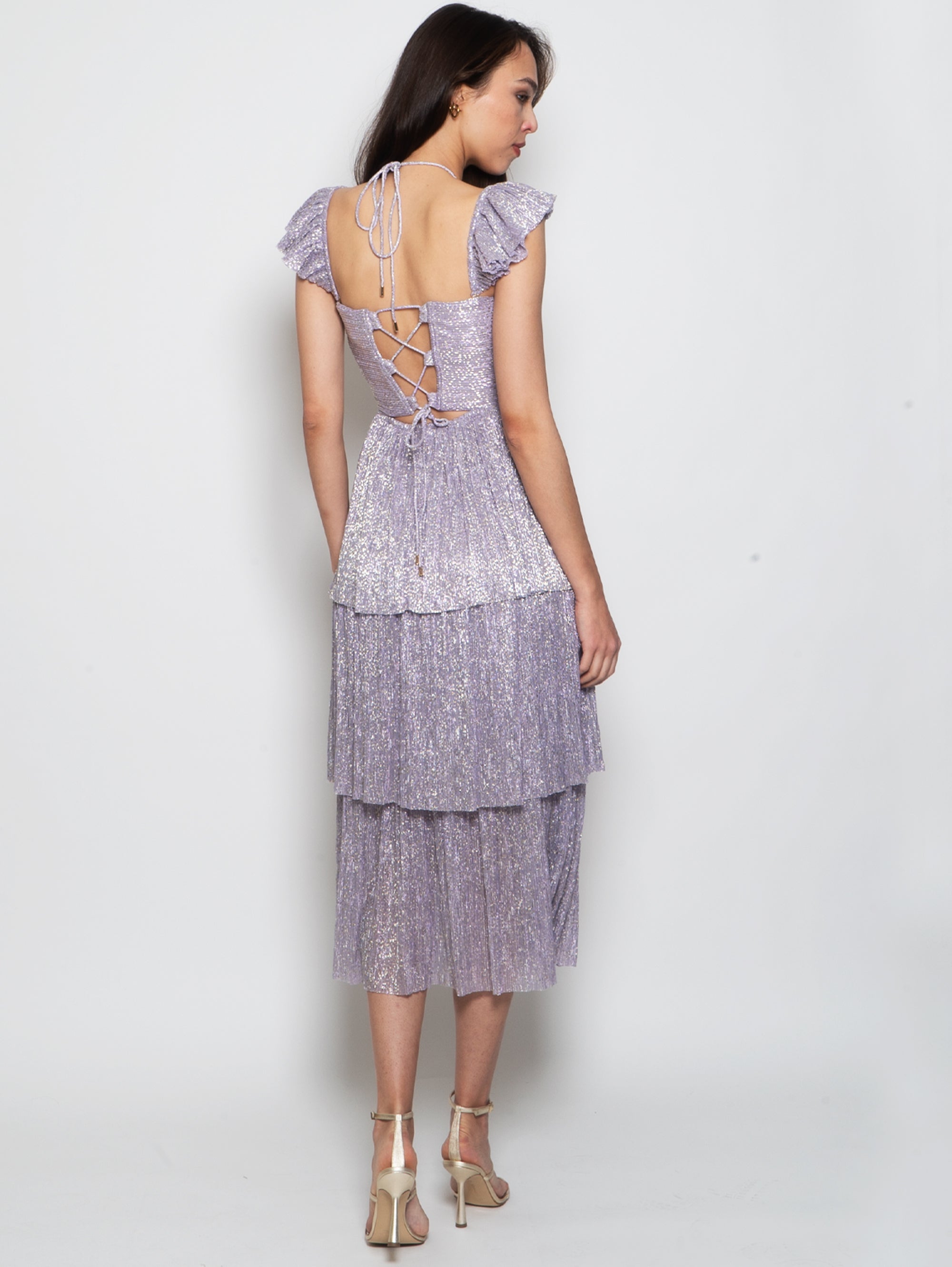 Lilac Halter Neck Dress