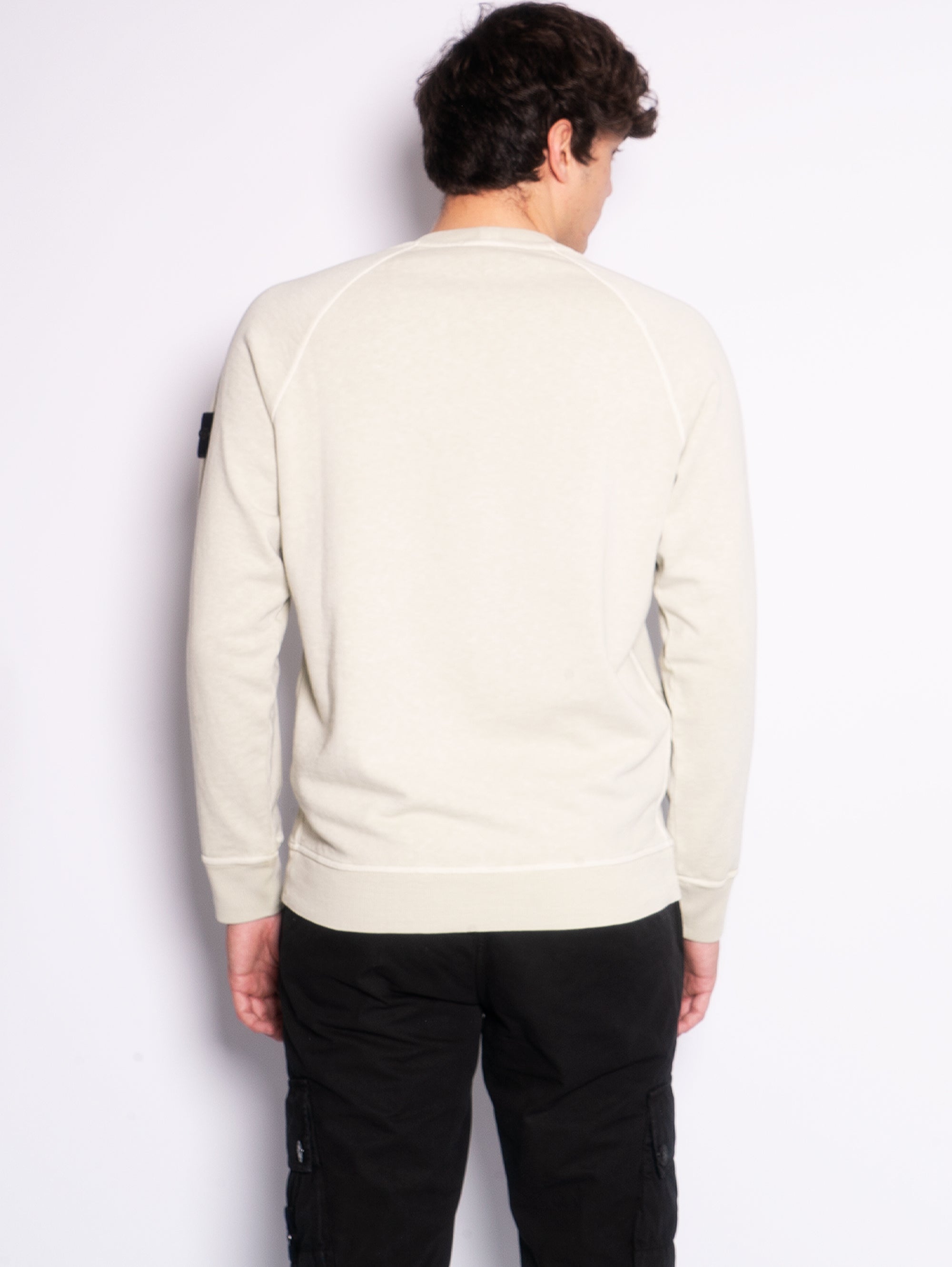 Garment-dyed Malfilé sweatshirt Pistachio