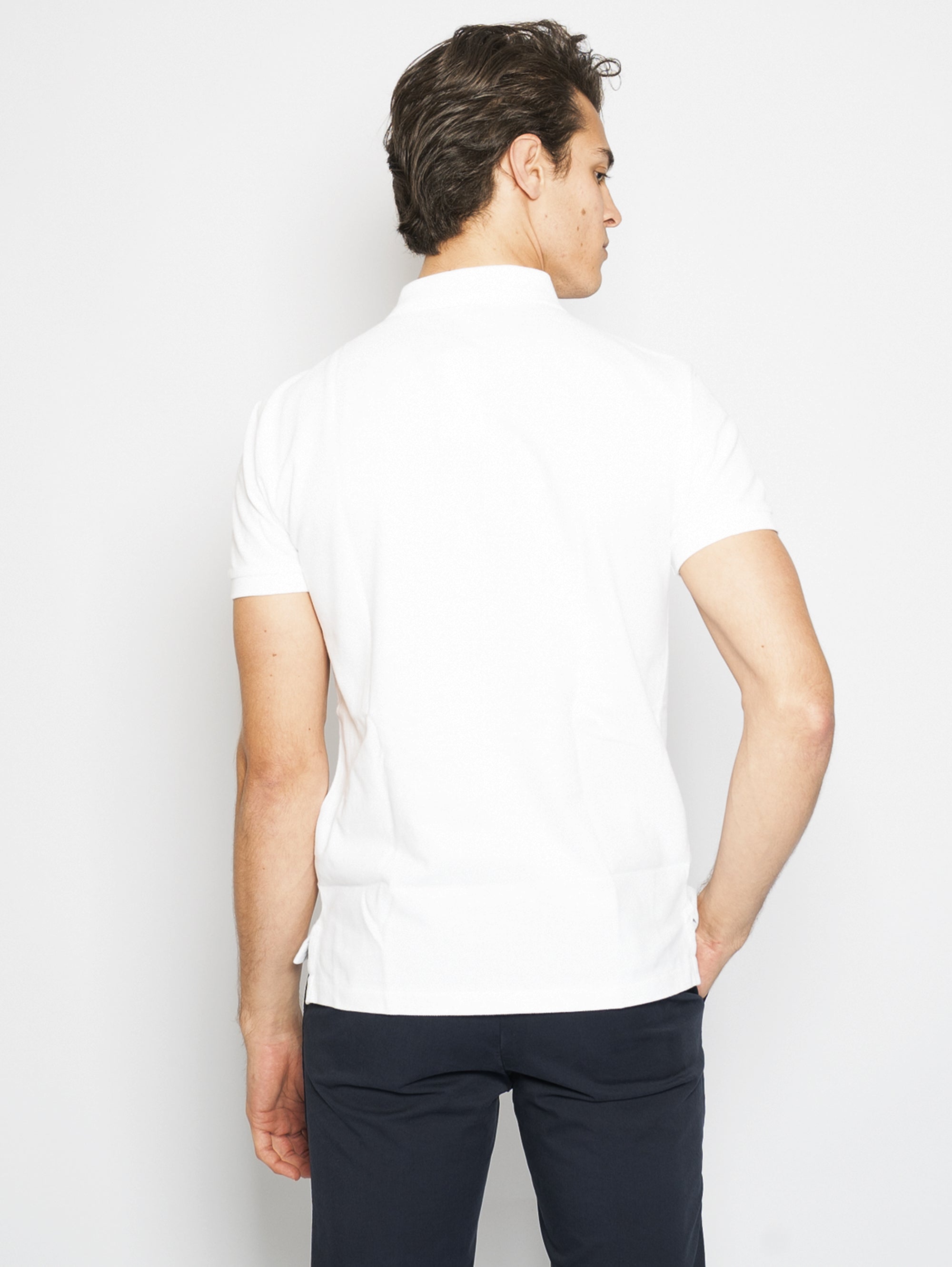 Polo in Piquet Slim Fit Bianco