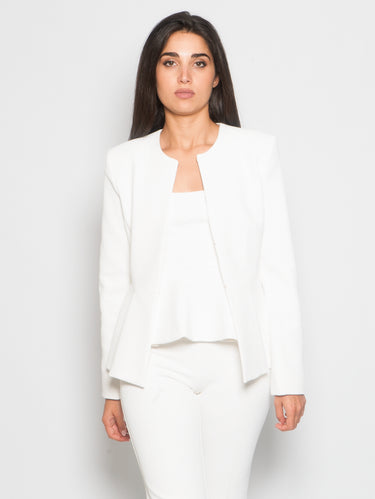 Top Stile Bustino con Pieghe Bianco