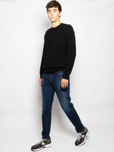 Jeans in Stretch Biologisch Katoen Donkerblauw