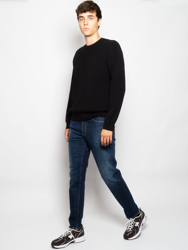 Dunkelblaue Stretch-Jeans aus Bio-Baumwolle