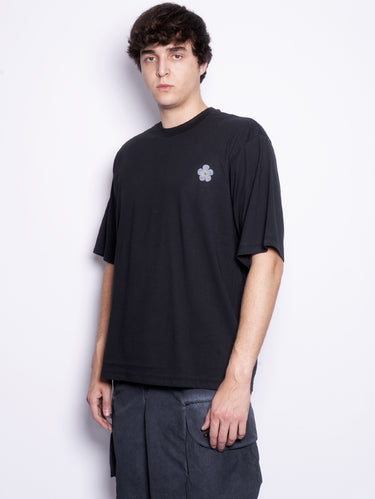 T-shirt met achterlogo zwart