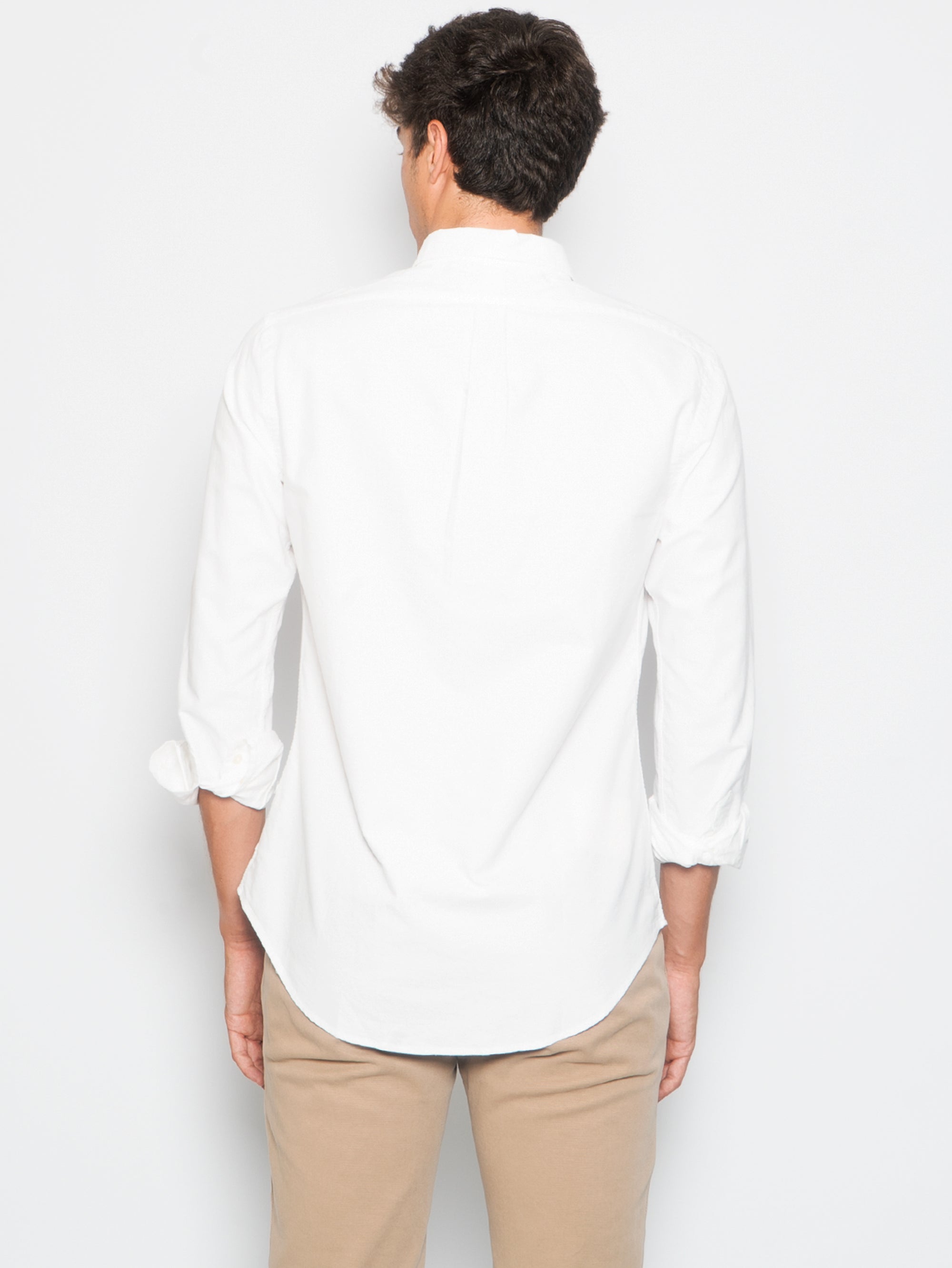 Oxford Shirt with White Monochrome Logo