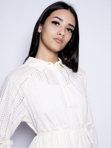 Cream Broderie Anglaise Lace Dress