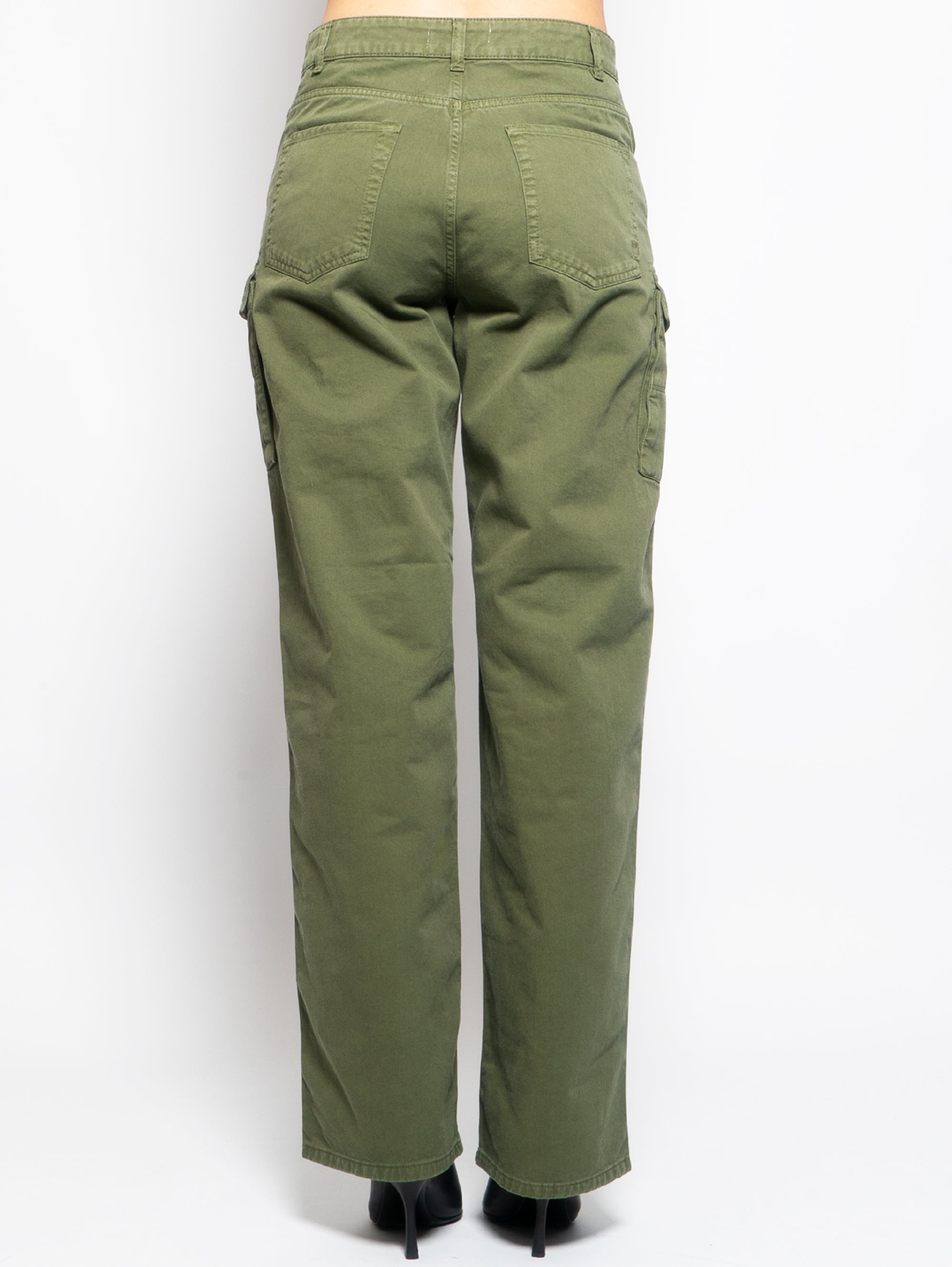 Green Wide Cargo Pants