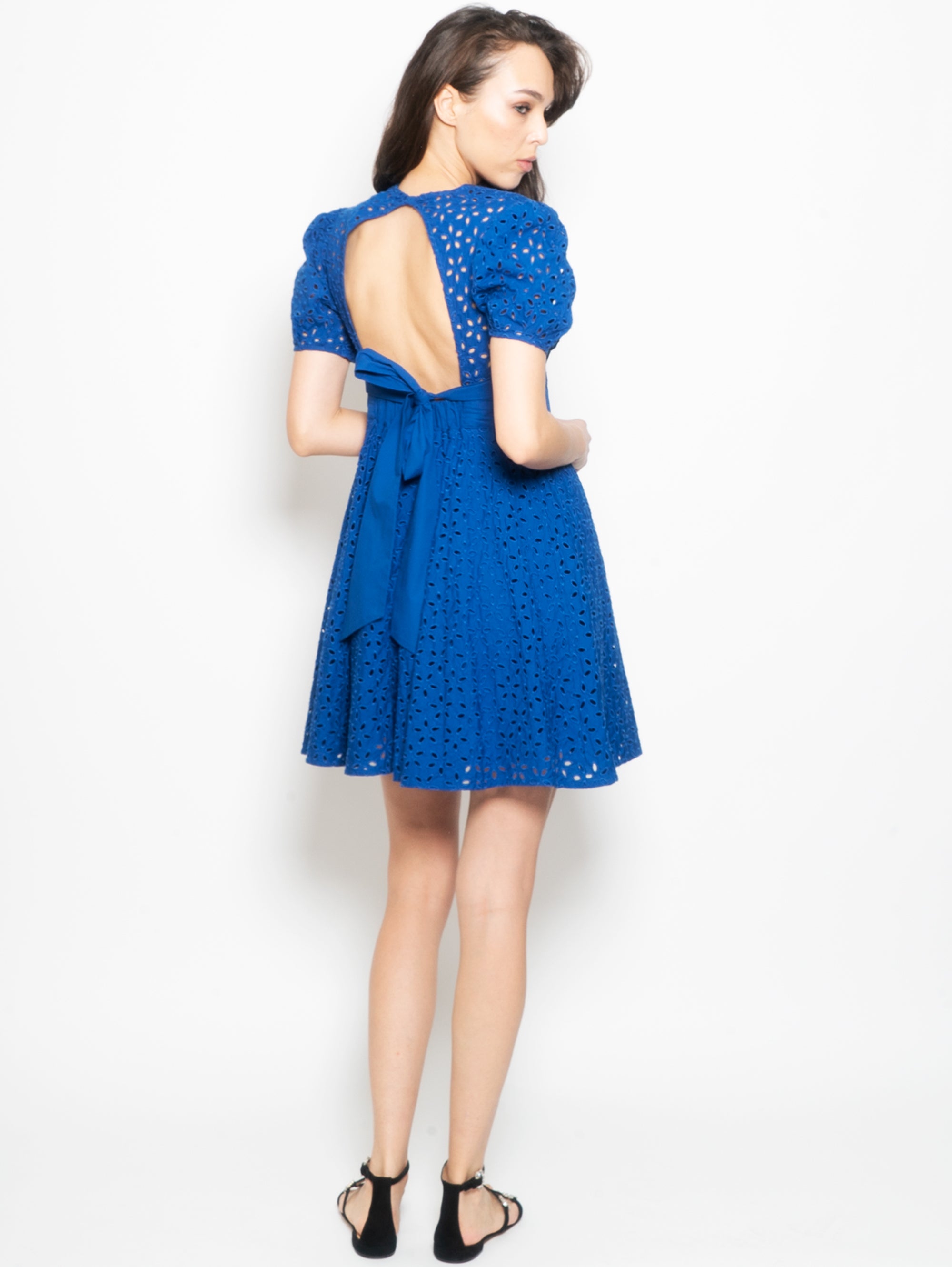 Short Sangallo Blue Dress