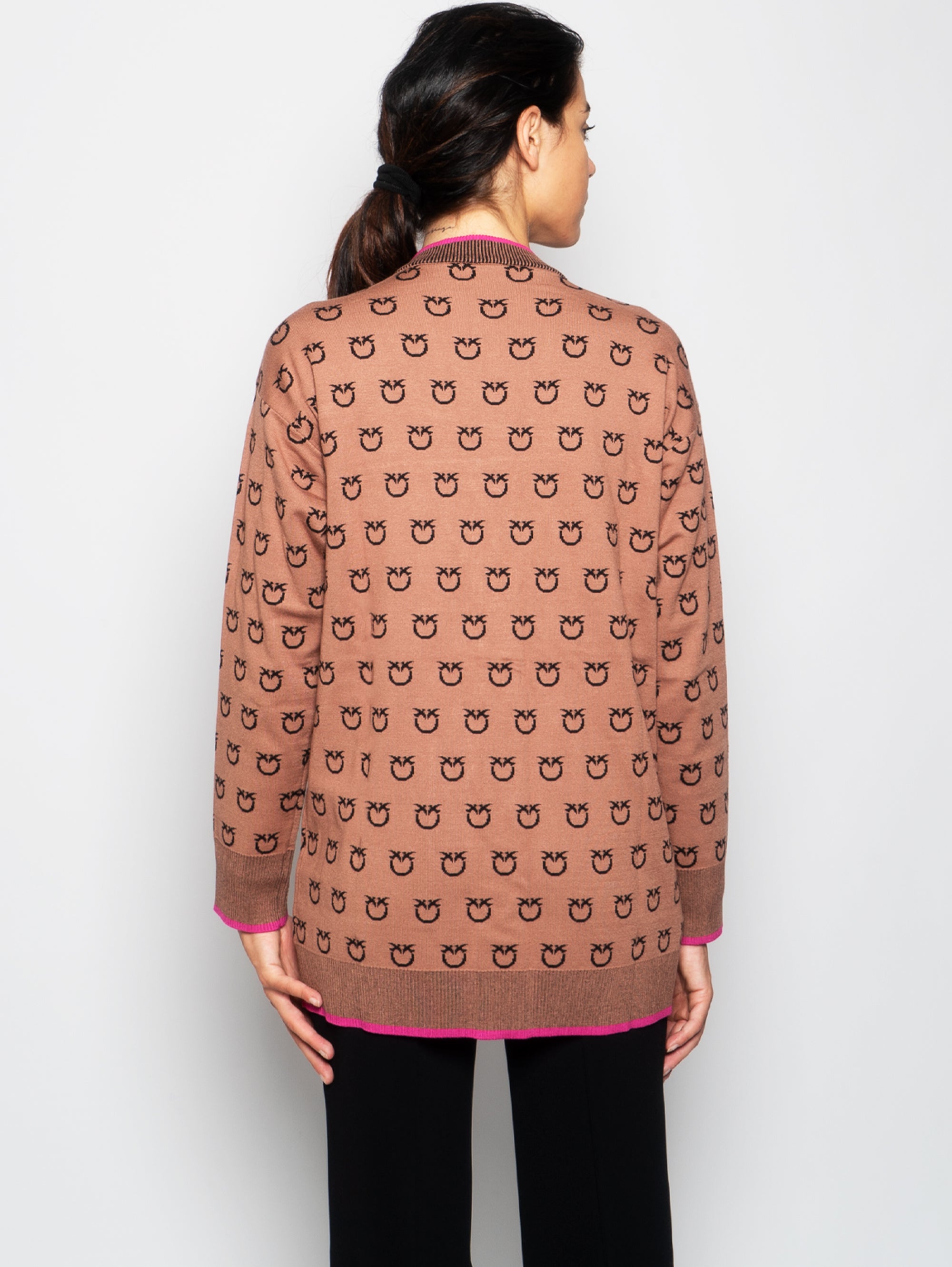 V-shaped cardigan with Camel Monogram