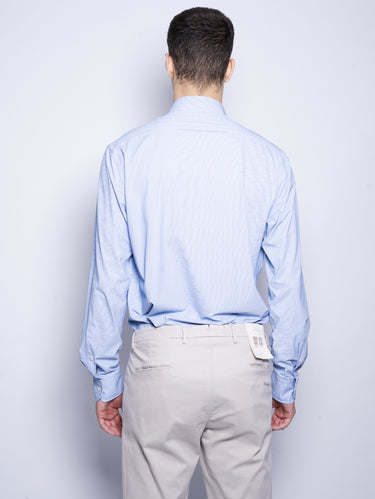 Active Shirt with Light Blue Micro Pattern