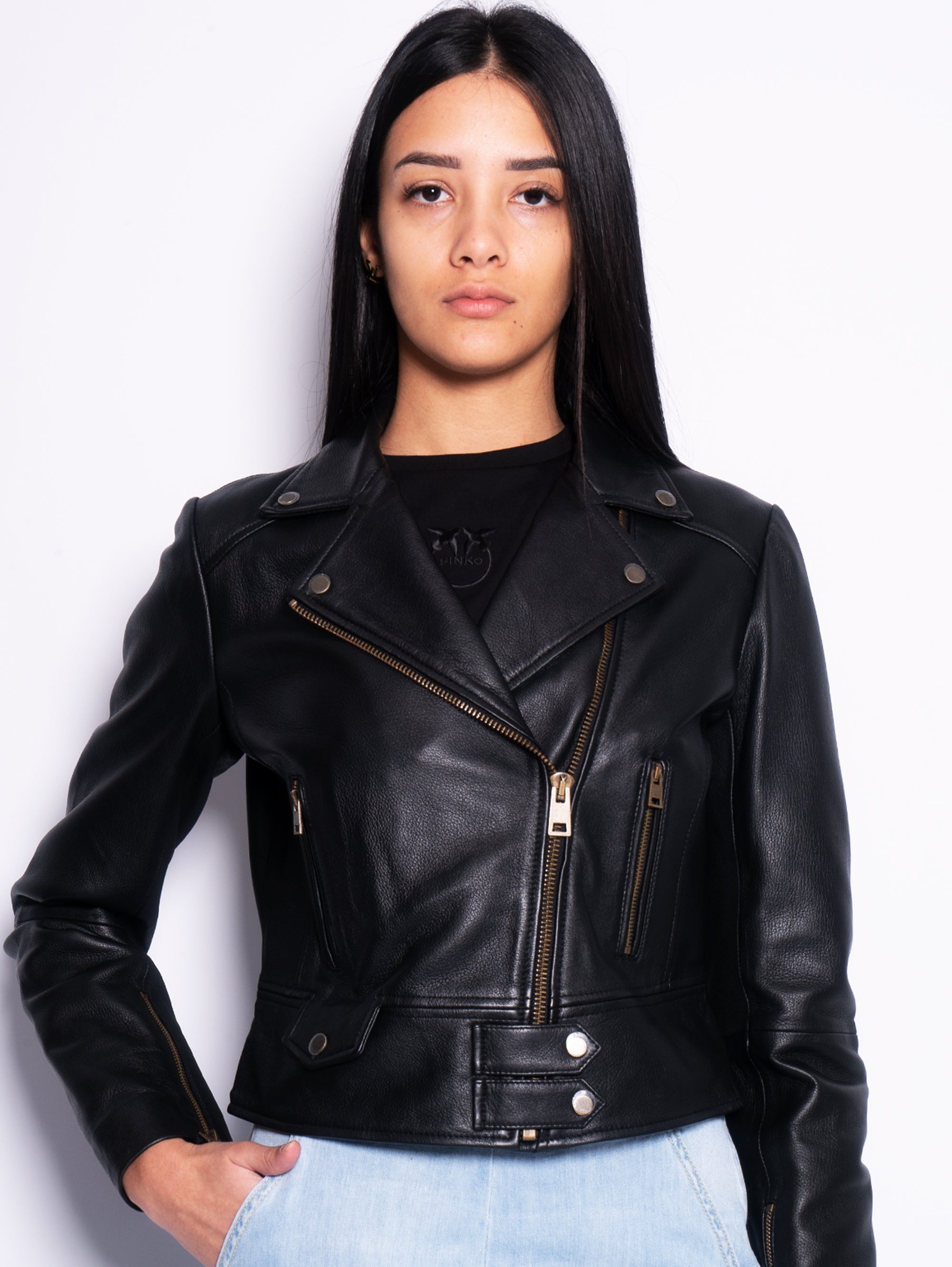 Black Leather Biker Jacket