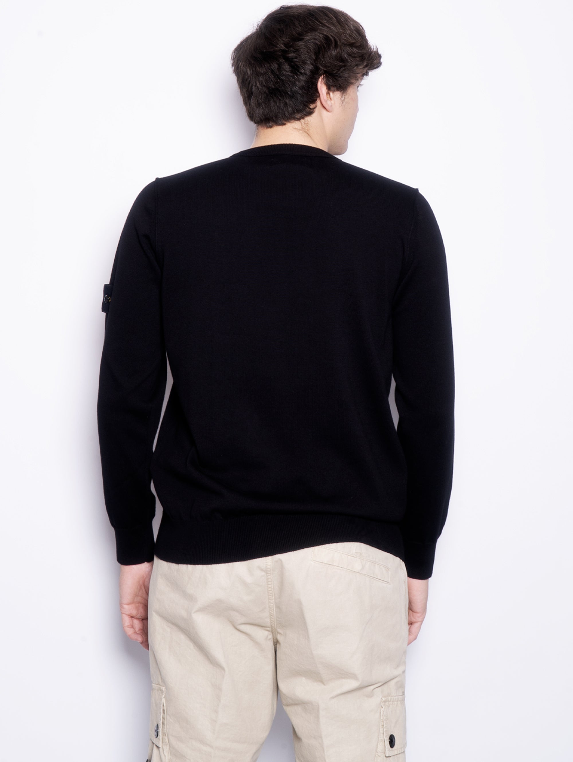 Stockinette-Shirt aus schwarzer Bio-Baumwolle