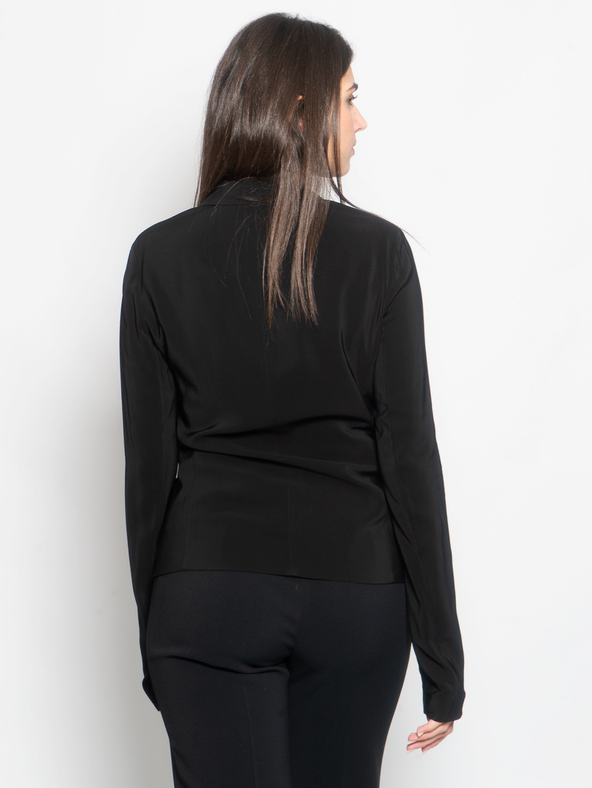 Black Stretch Fitted Jacket