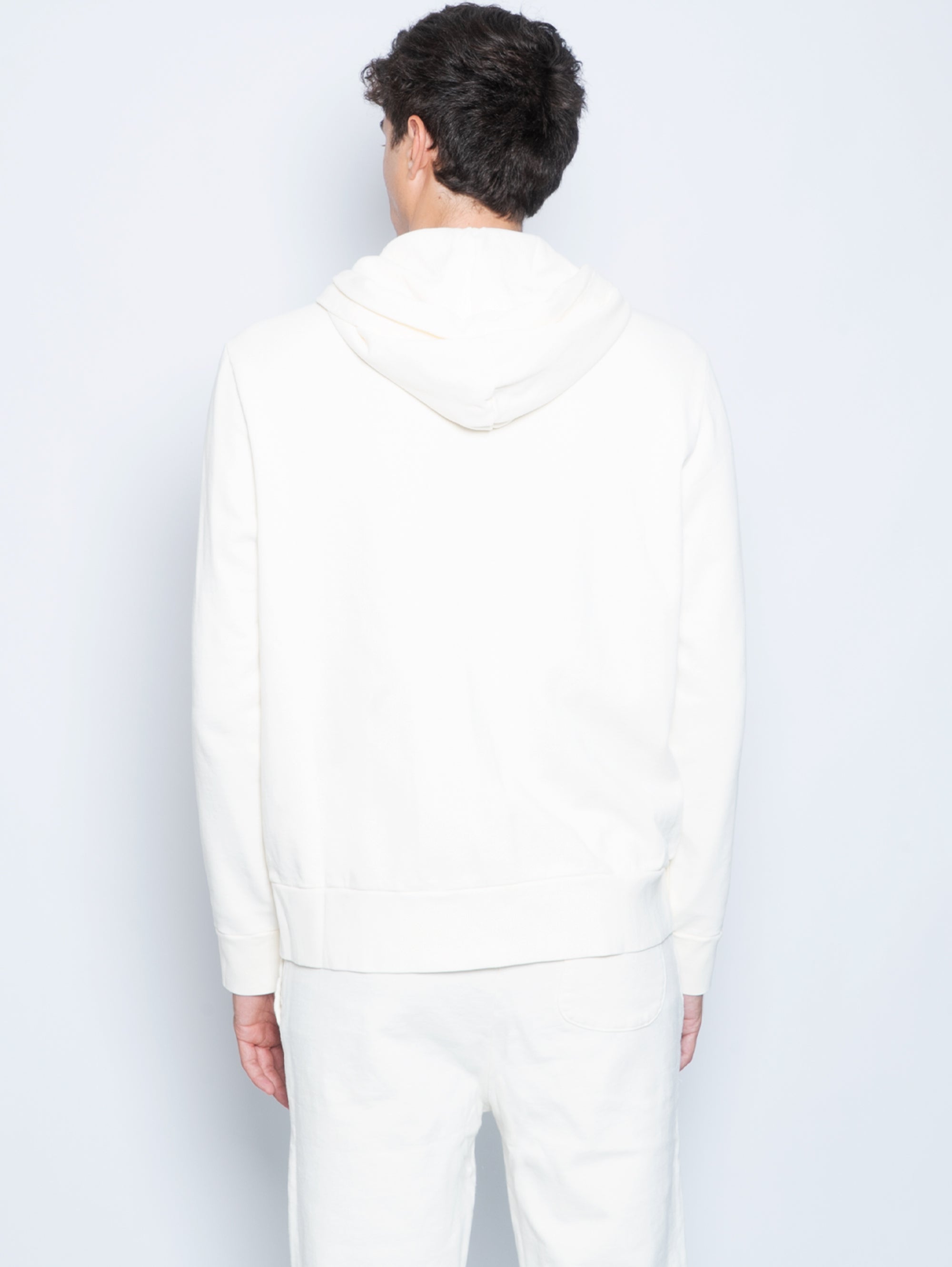 Cream Loopback Terry Zip Sweatshirt